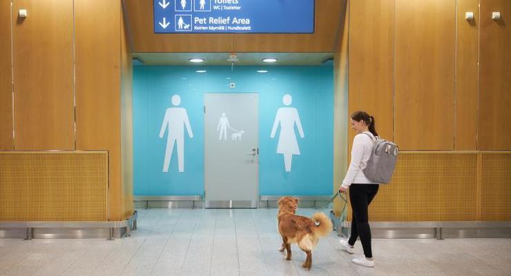 В аэропорту Финляндии открыли туалеты для питомцев