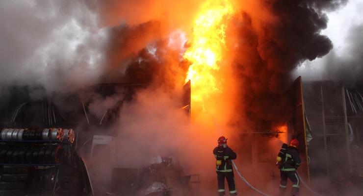 Масштабный пожар произошел в Хмельницком