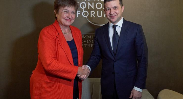 Зеленский встретился с главой МВФ в Давосе