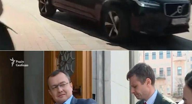 “Слуга” Аристов приехал в Раду на Volvo ХС без маски