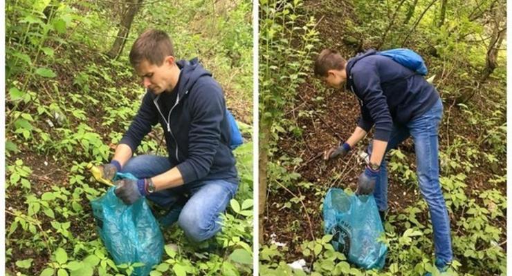 Киевский экоактивист за время карантина собрал 2,5 тонны мусора