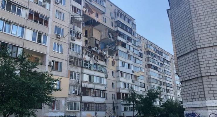 Взрыв дома в Киеве: появилось видео из дрона