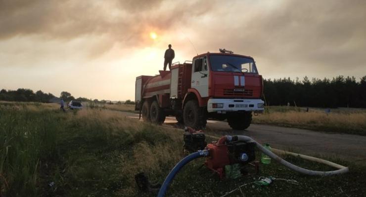 В Луганской области из-за лесных пожаров отселяют жителей поселка