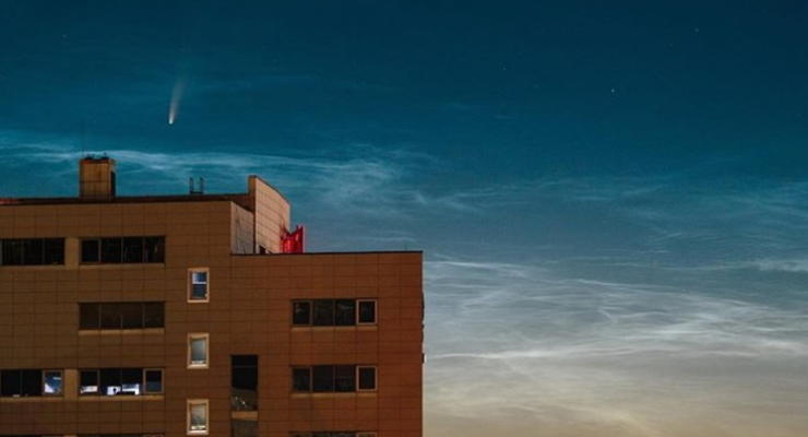 В сети появились яркие снимки кометы Neowise в небе над Харьковом
