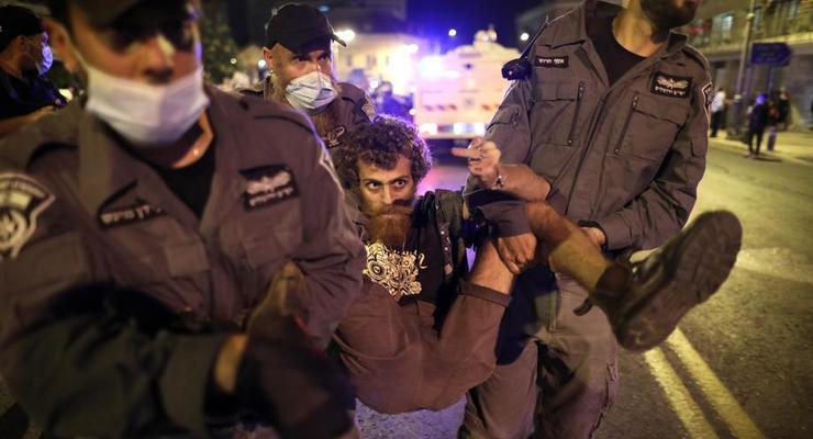 В Иерусалиме задержали 55 протестующих у резиденции Нетаньяху