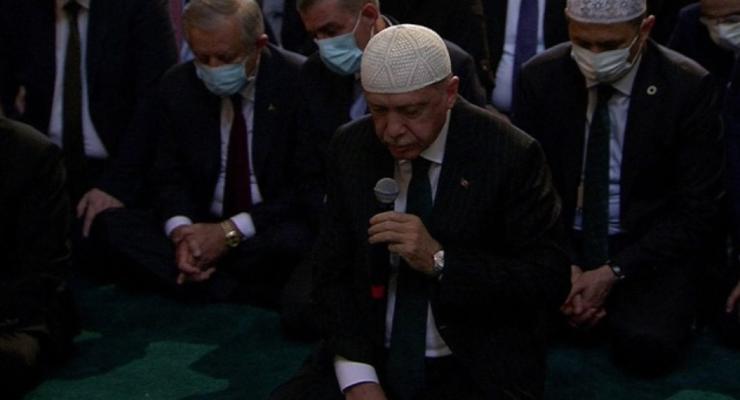 Эрдоган посчитал число прихожан мечети Айя-София