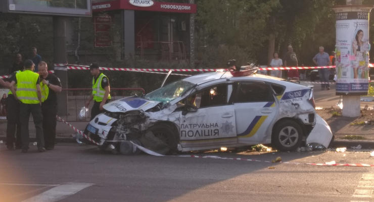 В Одессе автомобиль патрульной полиции устроил ДТП