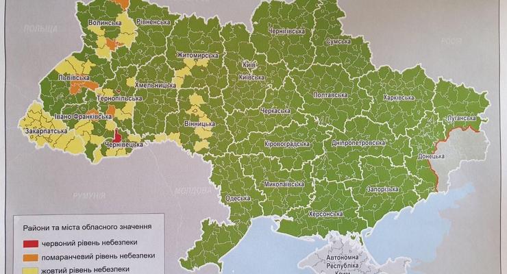 Украину поделили на 4 карантинные зоны: Список территорий по зонам