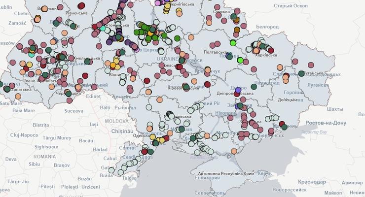 В Украине появилась интерактивная карта безопасности дорог