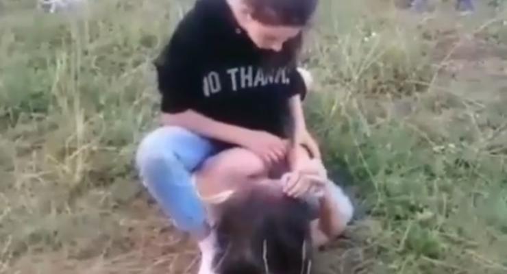 На видео показали, как девушки на Львовщине жестоко избили знакомую