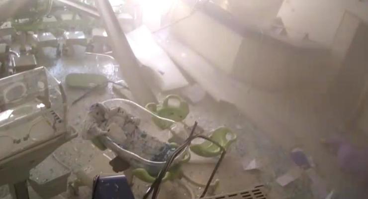 Опубликовано видео разрушения госпиталя во время взрыва в Бейруте