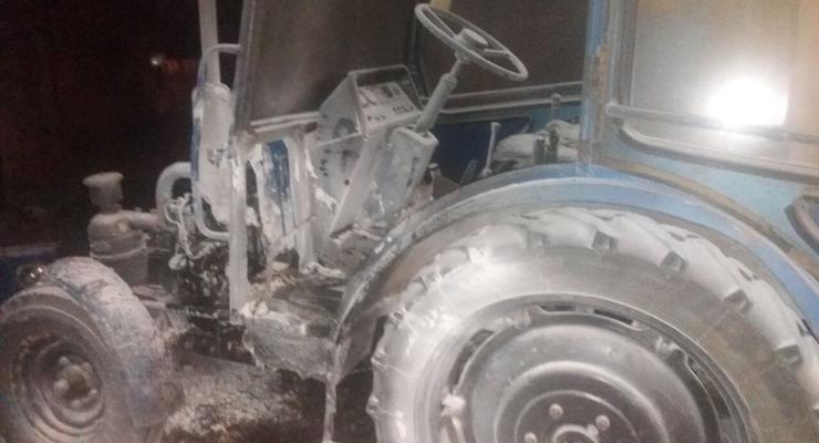 На авторынке Харькова взорвался трактор