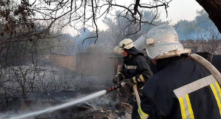 На востоке Украины продолжают тушить лесные пожары