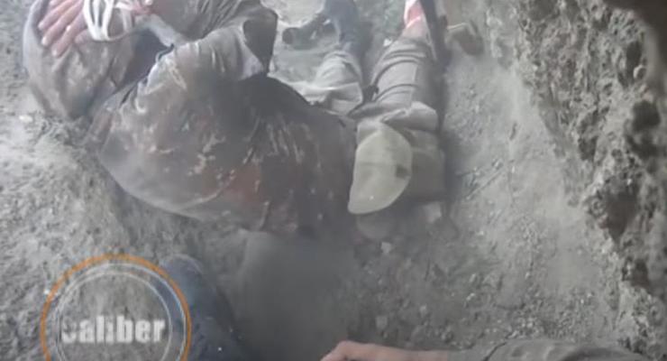 Опубликовано видео обстрела армянских военных