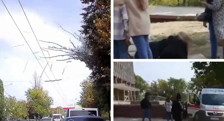В Харькове от урагана пострадала девушка