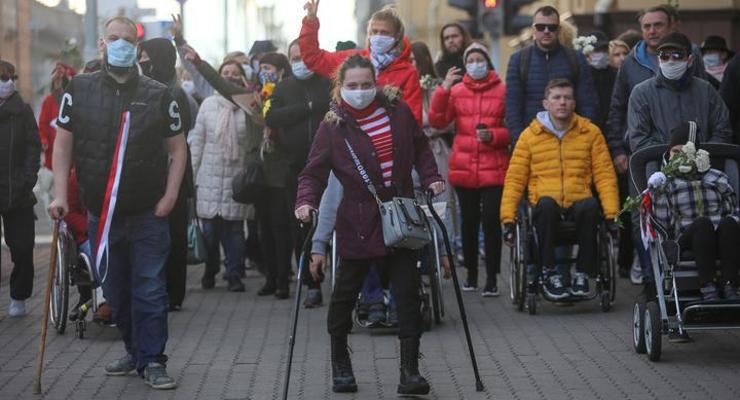 В Минске на протест вышли люди с инвалидностью