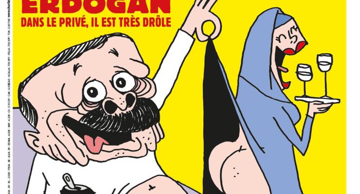 Charlie Hebdo показал обложку с карикатурой на Эрдогана