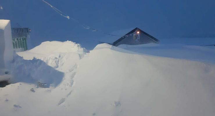 Сеть поразили фото, как украинцев в Антарктиде замело снегом