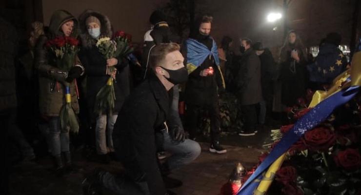 В Киеве прошло шествие к годовщине Евромайдана