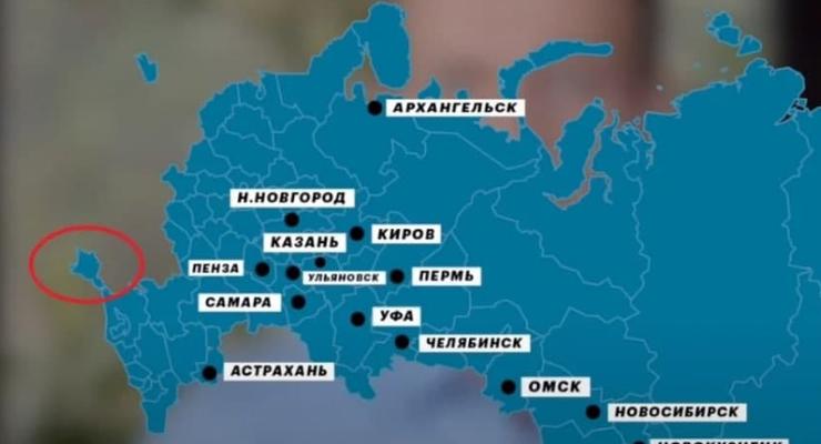 Навальный показал карту с "российским" Крымом