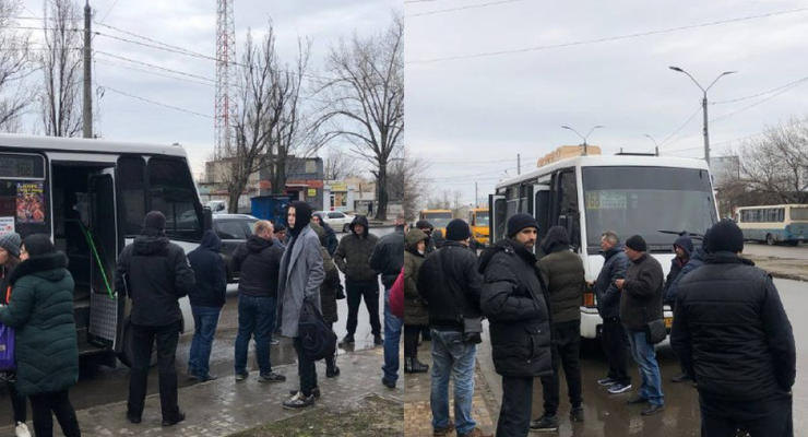 В Одессе водители маршруток устроили забастовку