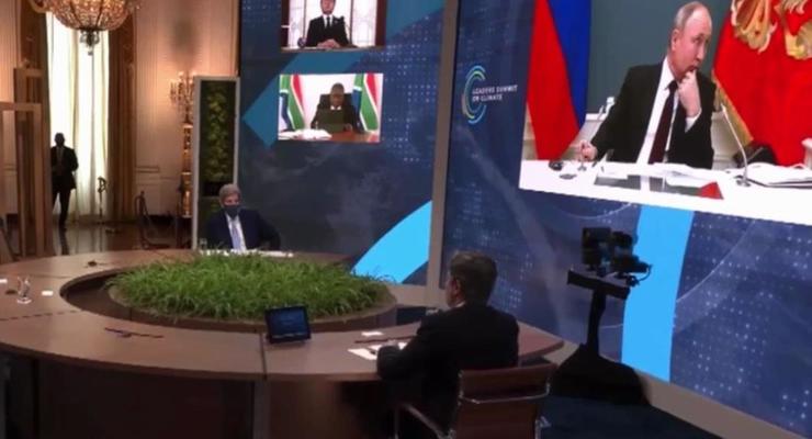 На саммите по климату Макрона прервали Путиным