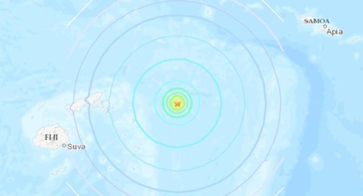 У берегов Фиджи произошло землетрясение магнитудой 6,5