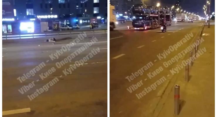 Жуткое ДТП в Киеве: Пешехода переехало сразу несколько авто