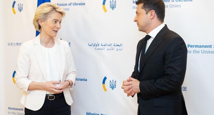 Зеленский обсудил с главой ЕК саммит Украина-ЕС