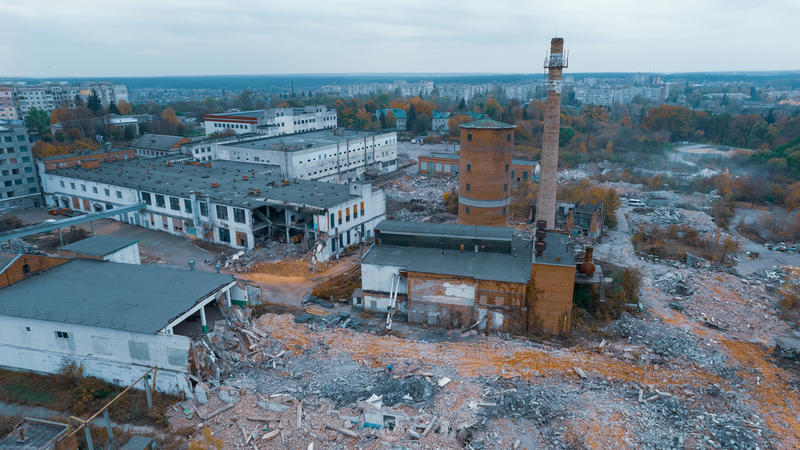В Житомире снесли фабрику, которая производила носки 86 лет / Фото: Facebook / Alexander Olishchuk