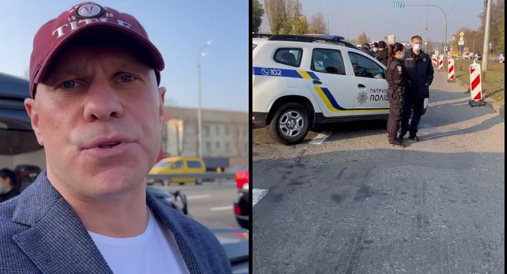 В Киеве полицейские остановили автомобиль нардепа Кивы
