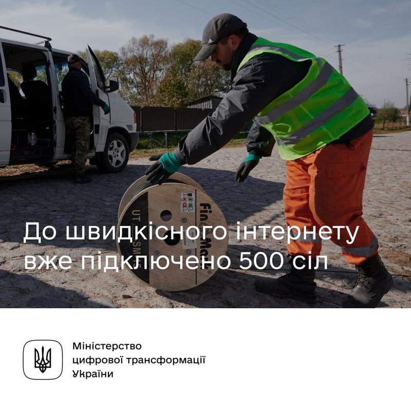 В 500 отдаленных сел Украины провели скоростной интернет / t.me/mintsyfra