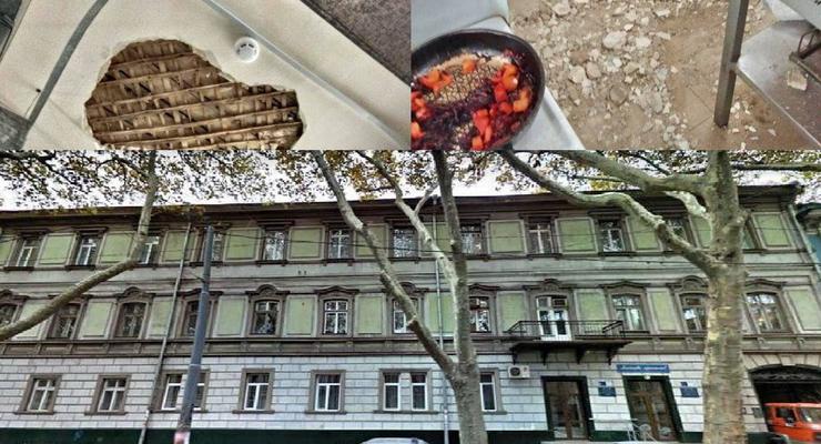В Одессе на головы студентов рухнул потолок, есть пострадавший