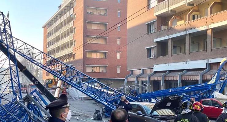 В Италии упал строительный кран: трое погибших, трое ранены