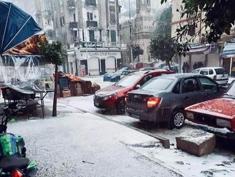 Александрии в Египте выпал снег / facebook.com/CairoScene/