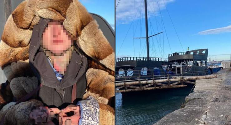В Одессе пьяная девушка угнала "пиратскую" яхту и врезалась в берег
