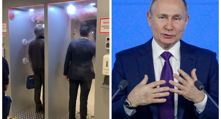 Российских политиков перед встречей с Путиным дезинфицируют