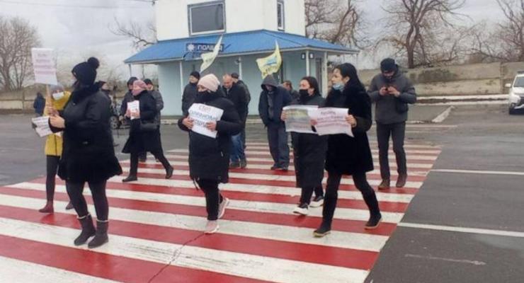 На Львовщине протестующие заблокировали трассу на Киев