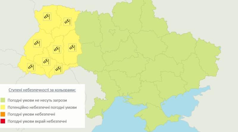 Карта погоды 4 января / meteo.gov.ua