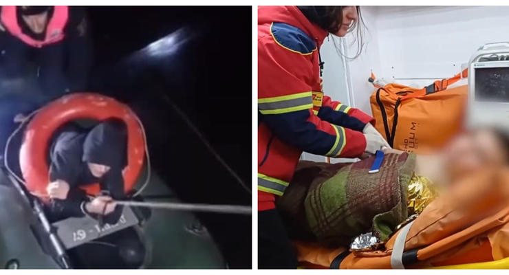 На Житомирщине из ледяной воды выловили парня: Момент попал на видео