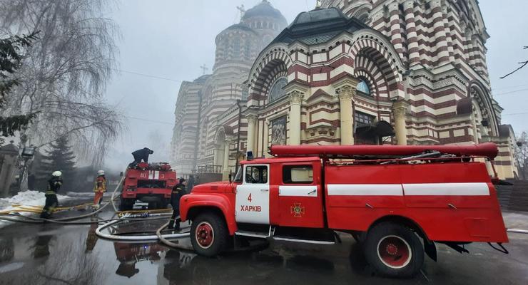 В центре Харькова горела церковь
