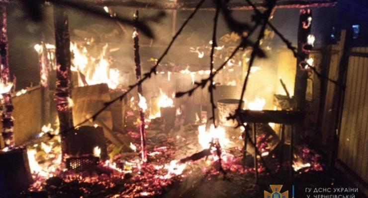 При пожаре на Черниговщине погибли четыре человека, из них трое - дети