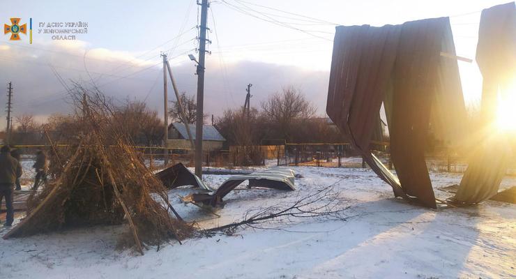 ГСЧС показала последствия непогоды в Житомирской области