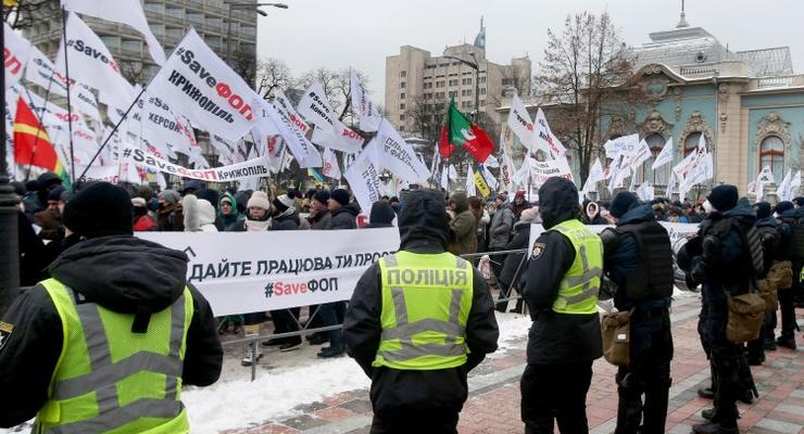 Протесты ФОПов в Киеве: активисты штурмуют Верховную Раду