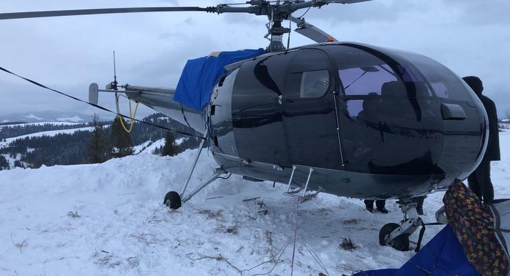 В Закарпатье нашли брошенный вертолет контрабандистов