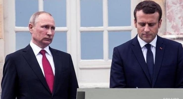 Макрон и Путин договорились о встрече по Донбассу