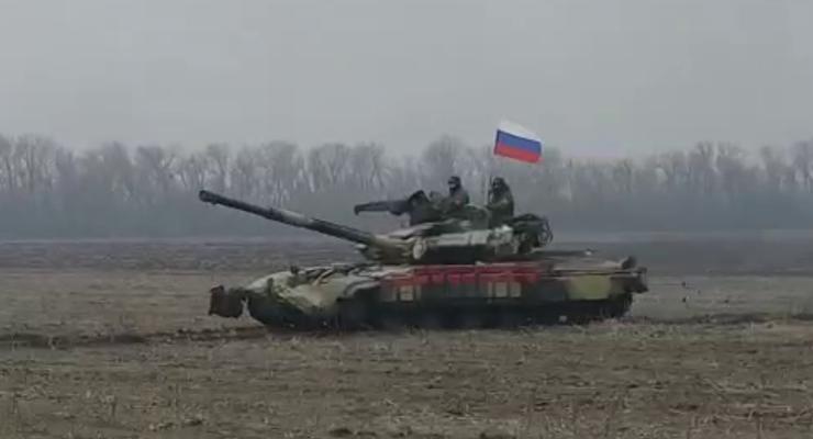 В Сети показали видео российской военной техники