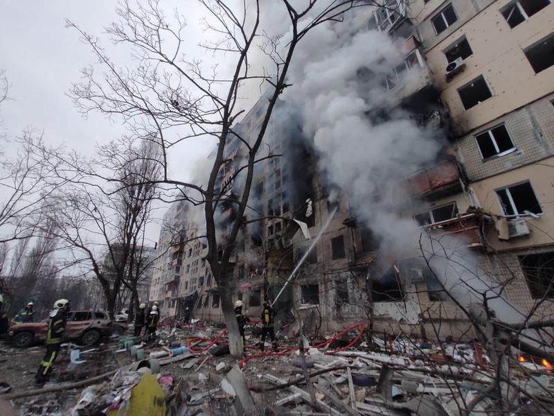 Фото разрушений в Киеве / t.me/dsns_telegram