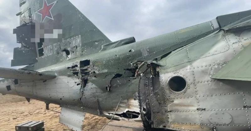 Украинские ПВО побили российский Су-25 14 марта. / t.me/karpatska_sich