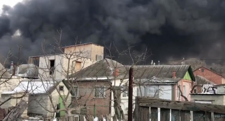 В Харькове горит рынок "Барабашово"